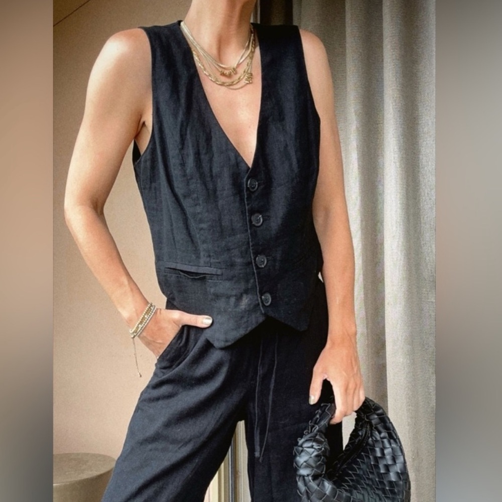 Linen Vest and Pant Set